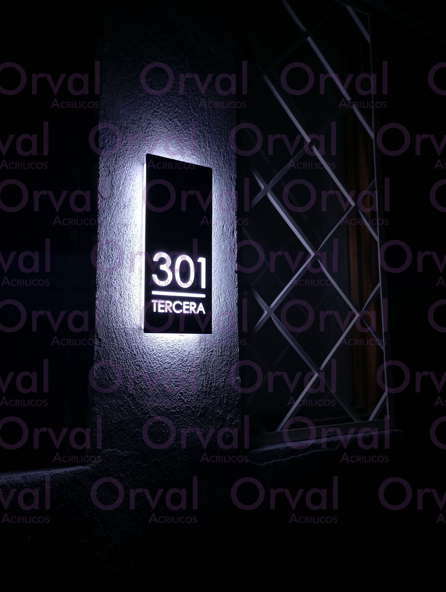 Numero Residencial de Acrilico Luminoso