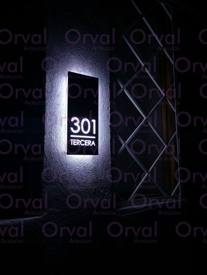 Numero Residencial de Acrilico Luminoso